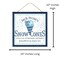 Jack Frost's Snow Cones Wooden Sign, 10" Square, For Wreath Accents, Door/Wall Hangers, Christmas Crafts and Winter Decorations